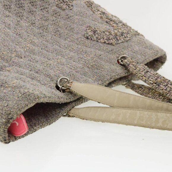 CHANEL Cambon Line Tote Bag Pink Gray CC - Picture 6 of 12